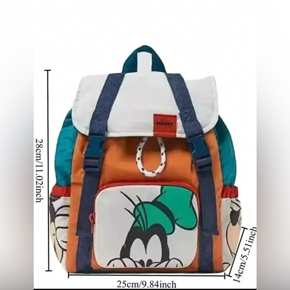 Zara Disney Mickey Mouse Colorful Character Backpack - Picture 3 of 5